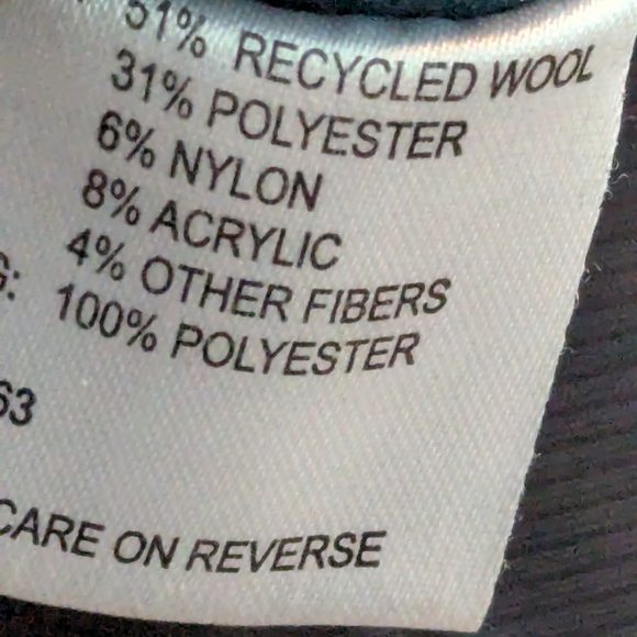 Calvin Klein Women's Charcoal Short Trench Coat. Wool Blend - Picture 4 of 10